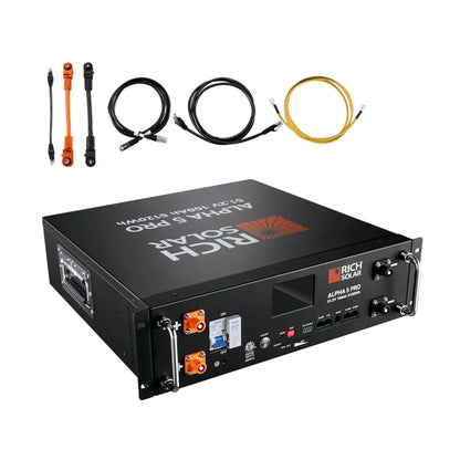 Rich Solar Alpha 5 Pro power station with cables on a white background