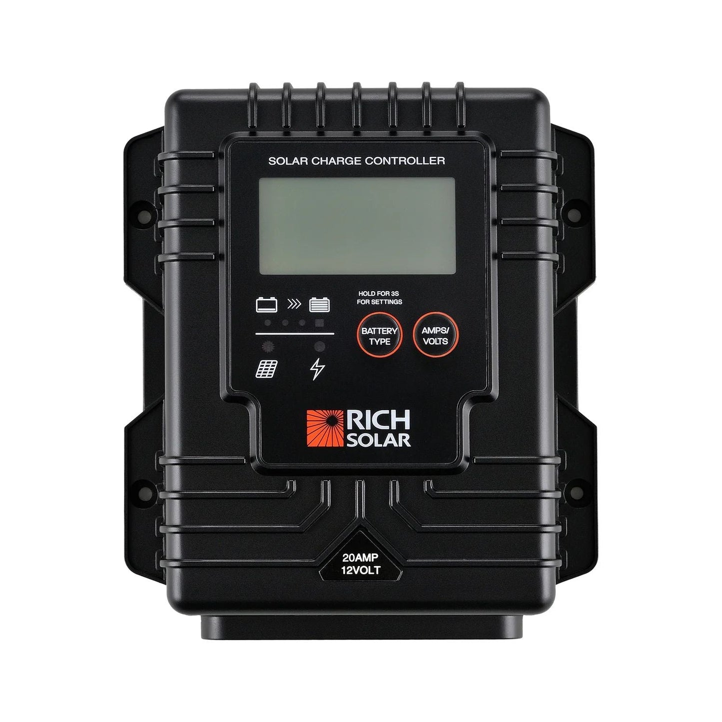 Rich Solar Kit Charge controller close up