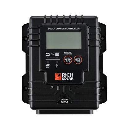 Rich Solar Kit Charge controller close up