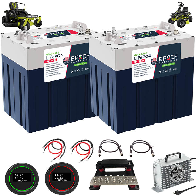Epoch Batteries 48V 60Ah Ryobi Electric Lawn Mower Replacement Lithium Battery Kit