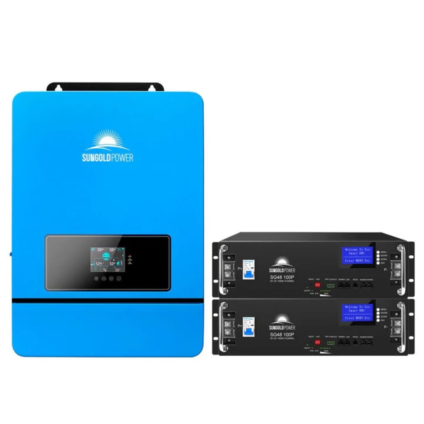 SunGold Power 10KW 48V Split Phase Solar Inverter with 2 pcs batteries