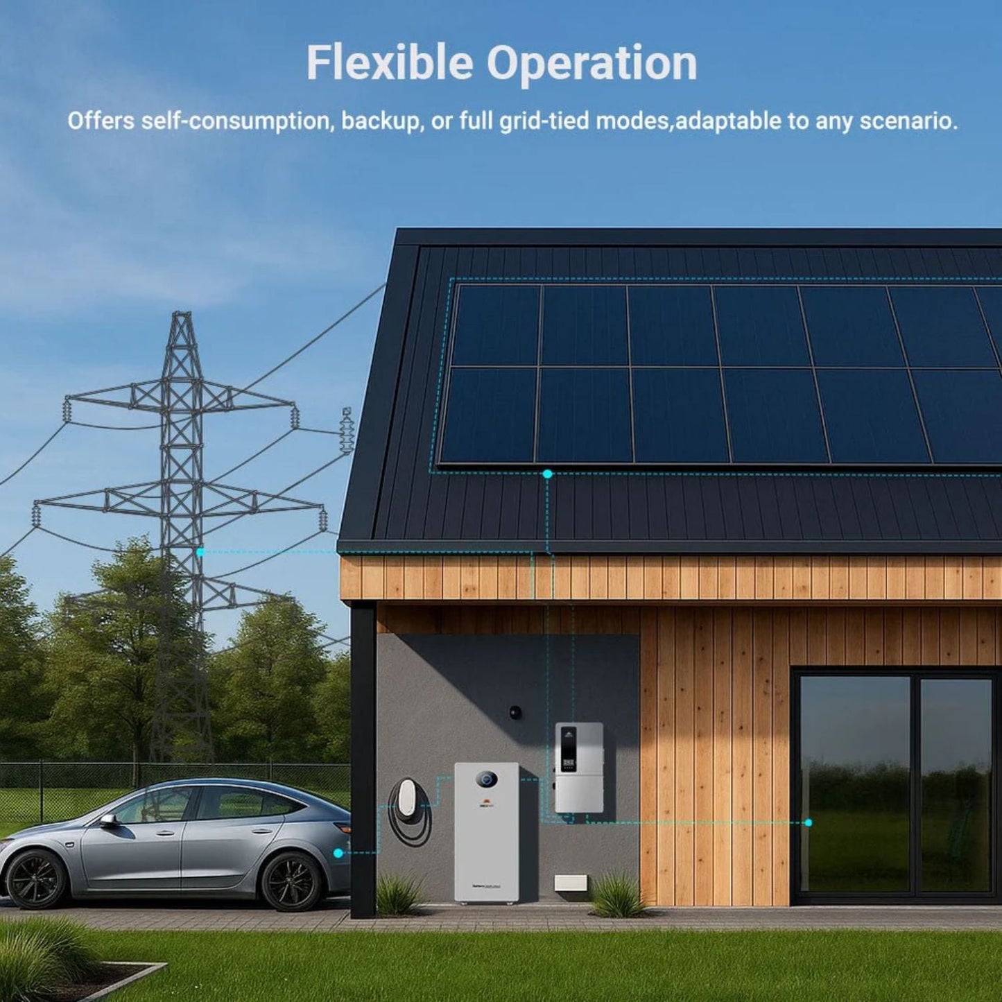SunGold Power 12KW 48V All-in-one Hybrid Solar Inverter - Flexible operation