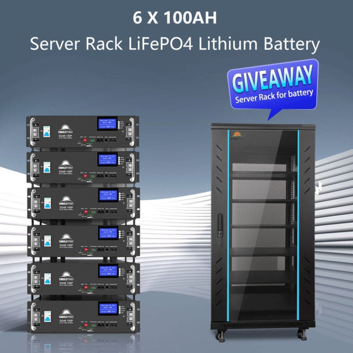 SunGold Power 18000W 48VDC Off-Grid Solar Kit - Server Rack LiFePO4 Lithium Battery