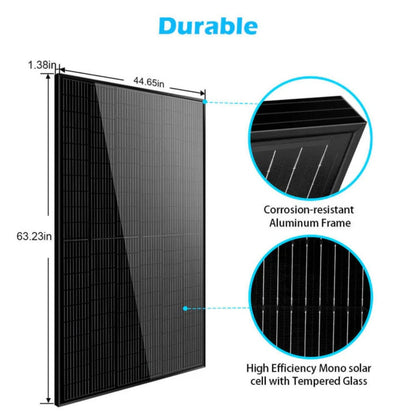 SunGold Power 370W Mono Black Perc Solar Panel Full Pallet dimension