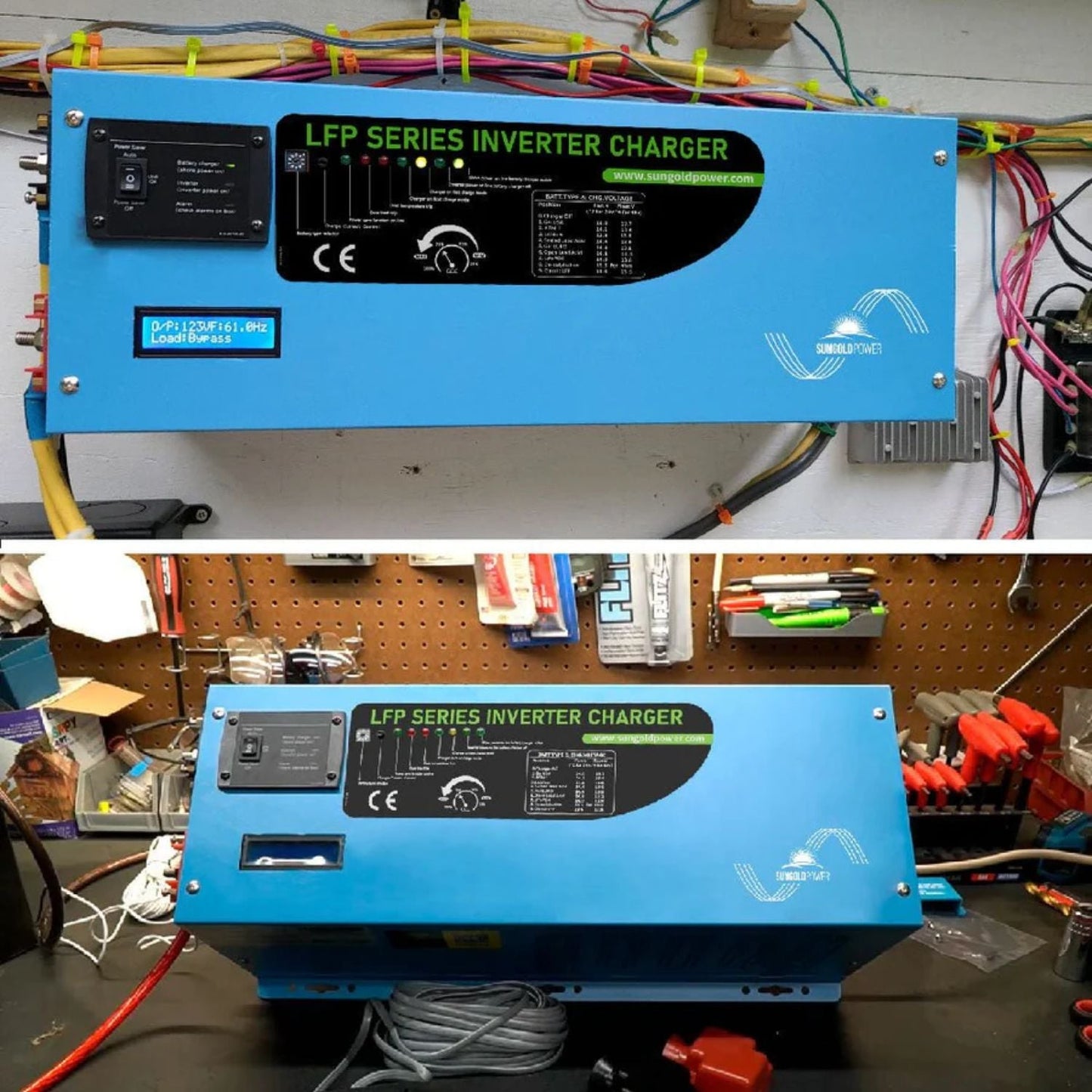SunGold Power 4000W DC 12V Split Phase Pure Sine Wave Inverter With Charger close up view