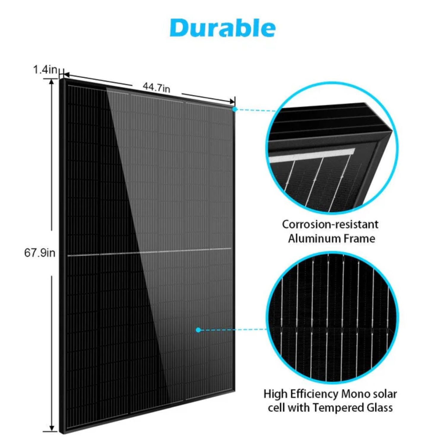 SunGold Power 415W Mono Black Perc Solar Panel Full Pallet Dimension