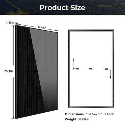 SunGold Power 440W Mono Black Perc Solar Panel Full Pallet Dimension