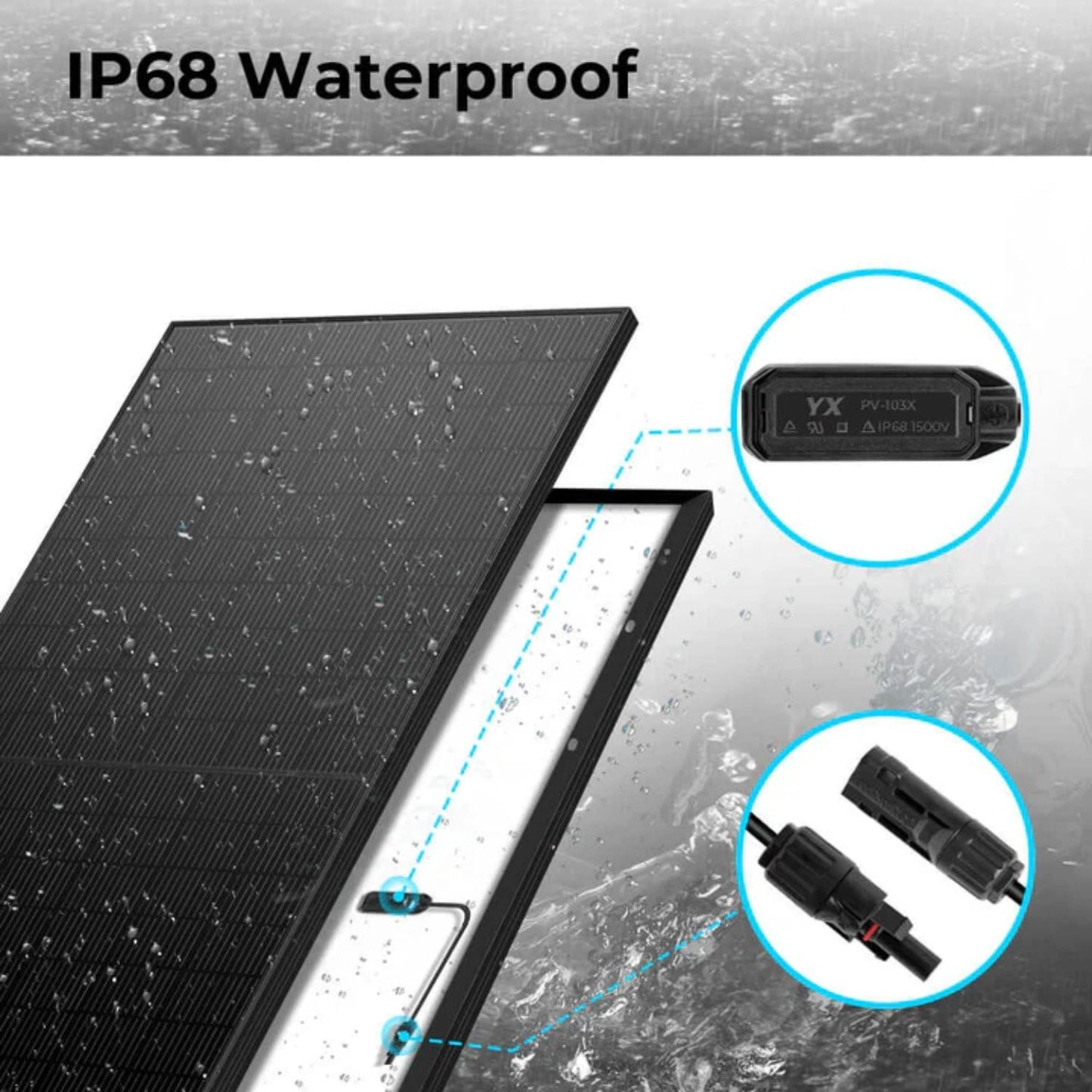 SunGold Power 440W Mono Black Perc Solar Panel Full Pallet IP68Waterproof