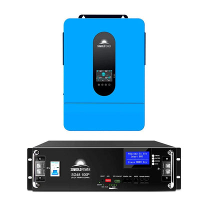 SunGold Power 6.5KW 48V Split Phase Solar Inverter with 1 pc battery
