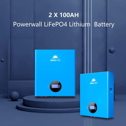 SunGold Power 6500W 48VDC Off-Grid Solar Kit - two 100AH Powerwall Lithium Battery