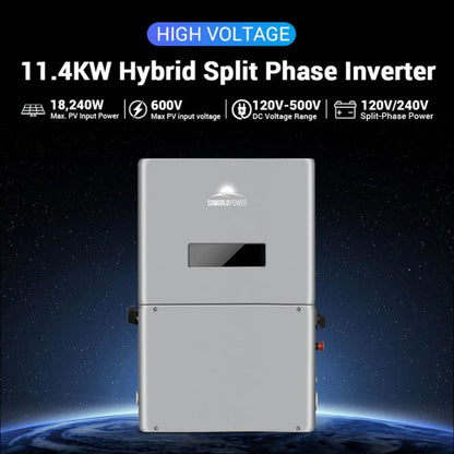 SunGold Power High Voltage 11.4KW Hybrid Split Phase Inverter high voltage