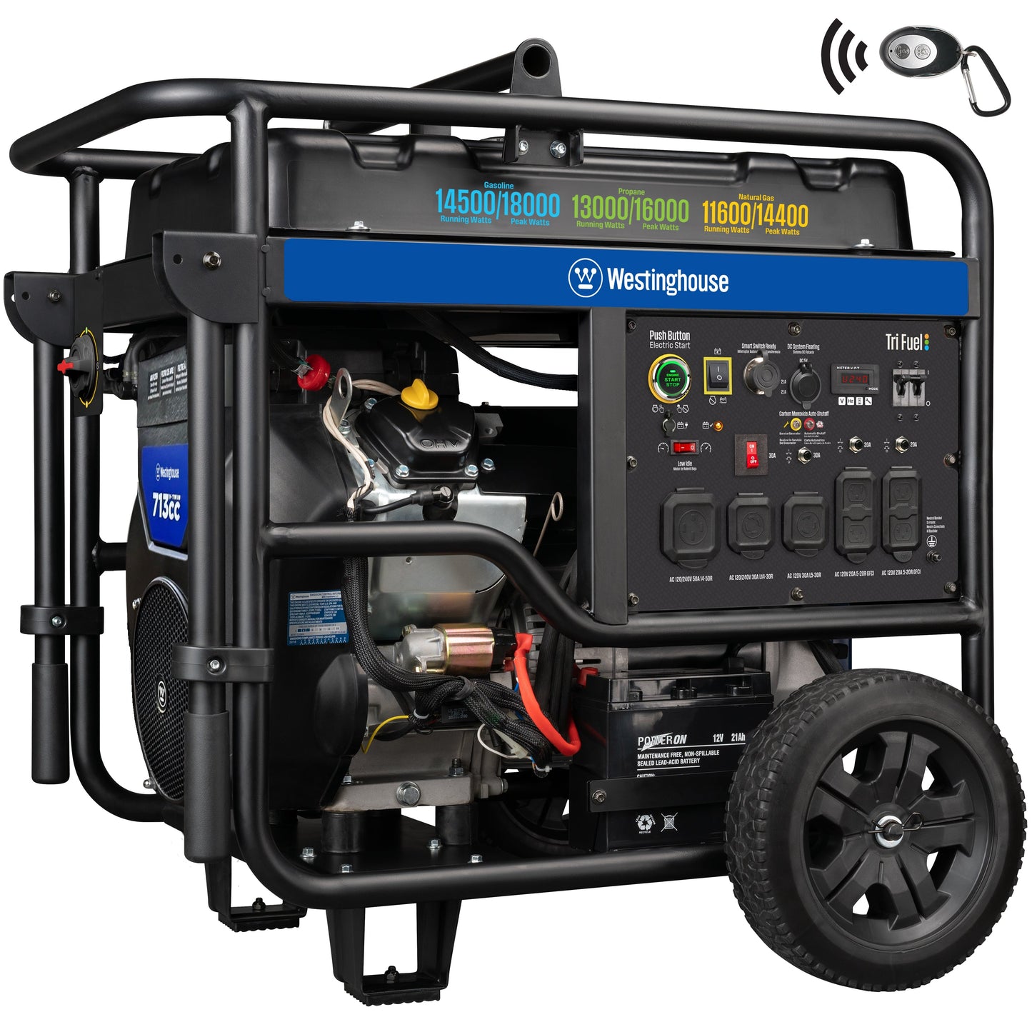 WGen14500TFc - Tri-Fuel with CO Sensor