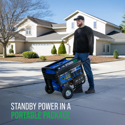 DuroMax XP15000HXT+ 15,000 Watt Electric Start Tri Fuel EFI Portable Generator