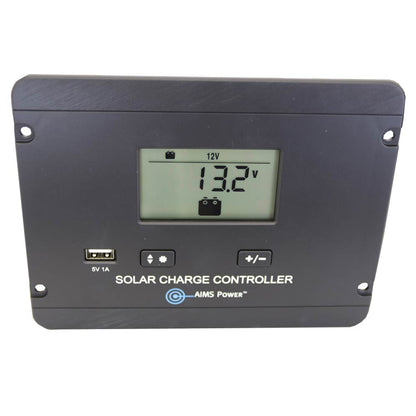 AIMS Power 30 Amp PWM Flush Mount Solar Charge Controller