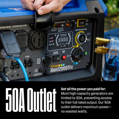 iGen12000TFc Inverter Generator - Tri-Fuel with CO Sensor