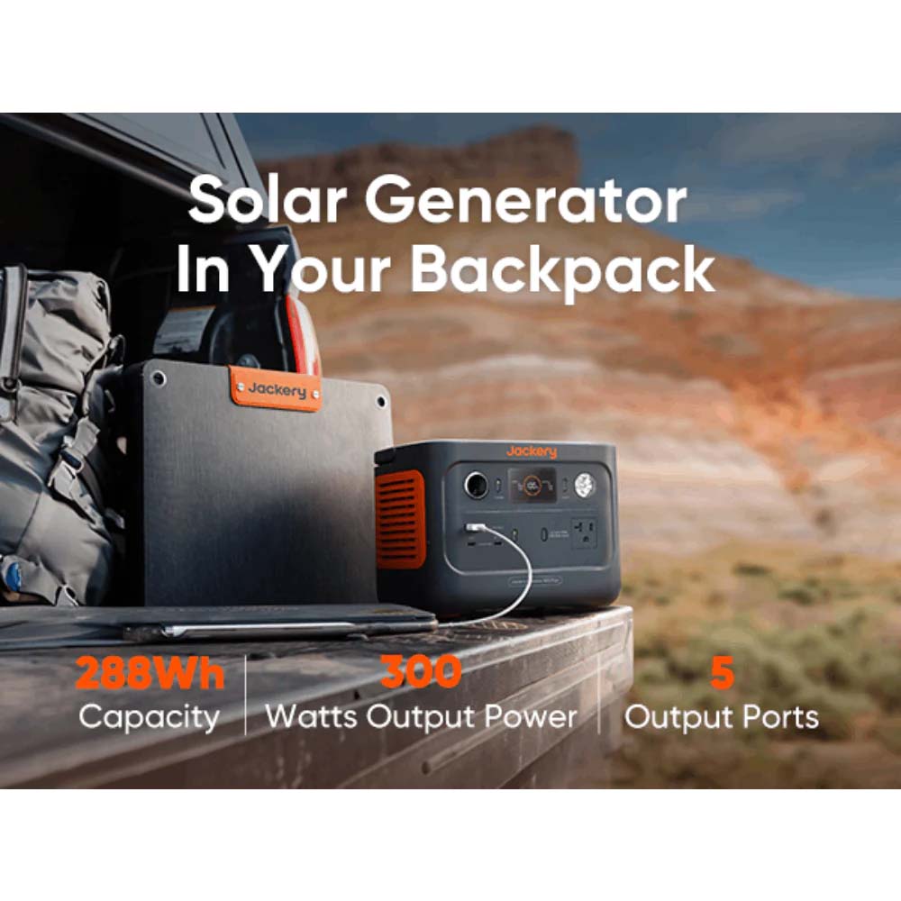 The Jackery Explorer 300 Plus Is A Solar Generator In Your Backpack